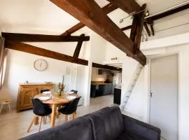 Appartement T3 vue place Vival - Coeur de Figeac médiéval - Parking