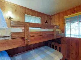 Lakefront cabin with private dock & beach access
