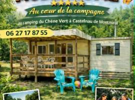 Viesnīca Mobil-Home en pleine campagne avec piscine pilsētā Castelnau-de-Montmiral
