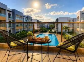 Sunny Apartment with Pool View & Terrace
