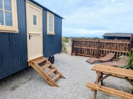 Cape Cornwall Shepherds hut with vast sea views, Hotel in St Just