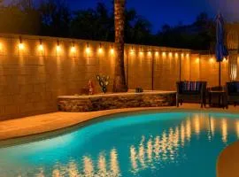 Relaxing Summer Nights at Casa Buena Vida Pool Fire Pit Table Games