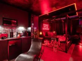 Red Velvet Suit - Luxury BDSM Studio Adults Only by Atelier Noir, Self Check-in