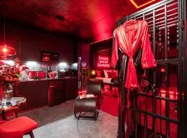 Red Velvet Suit - Luxury BDSM Studio Adults Only by Atelier Noir, Self Check-in
