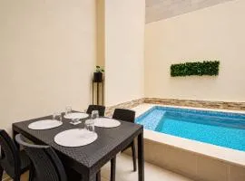 Modern Duplex Apartment with Private Pool & AC Central Malta