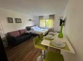 Moderne Studio Wohnung 2 in Saarbrücken Küche Bad