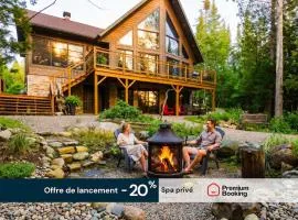 Chalet Paradis Moustier with Lakefront, Private Spa & Games