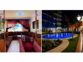 Spacious Family Apartment - Air Conditioning, Pool & Garden Views