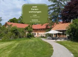 Altkreut Festenhof, Linde und Kastanie, 2 große FeWos für Gruppen bis 19 Personen ruhig und naturnah, 60 Min von München