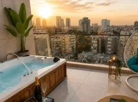 פנינת הים בנתניה דירה מיוחדת במגדל השקיעה - חוויה מעל כולם