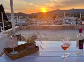 Aiora Stone Boutique House with Sunset Terrace & Mountain Views, Archangelos