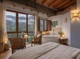 El Carbayu, jacuzzi y vistas