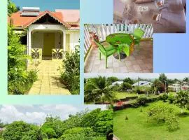 Haut de villa rénové avec jardin créole privatif à 10 min de Deshaies