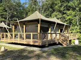 Safari Tent Glamping with Firepit & Forest Deck in Voluntown, Connecticut
