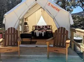 Snug Safari Tent for Glamping Getaways to Texas Hill Country