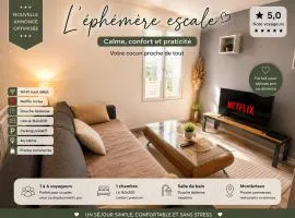 ''L' éphémère escale'' appartement calme avec parking gratuit sur place