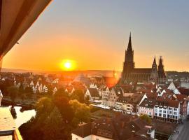 Centrally located 1 room apartment in Ulm with Ulmer Münster view, Hotel in Neu-Ulm