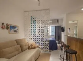 Flat em Boa Viagem com vista para o mar