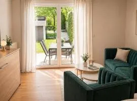 Garden apartment for 4 people near Munich, ICM, thermal spa