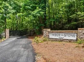 Mountain Retreat in Dahlonega - Timber and Stone - Private Property - 2 Family Cabins - Entire 13 Acres - Close to Wineries - Mountain Views