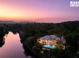 StayVista at Stories by the River with Pool & Bar