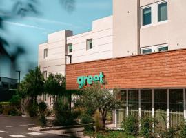 Greet h&ocirc;tel Montpellier A&eacute;roport Parc des Expos, hotel pobl&iacute;ž Leti&scaron;tě Montpellier &ndash; Mediterranee, Mauguio