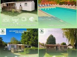 Séjour Normandie - 3 mobilhomes premium 3ch-6p avec clim, TV & WiFi dans l'Eure