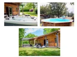 Chalet Cèdre - Piscine privée et Jacuzzi privatif dans le Gers