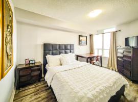 Modern 2BR 2 Bath Condo with Pool, Parking, Near YYZ and FIFA – hotel w mieście Mississauga