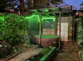 Private Hot Tub Retreat Snacks & Parking