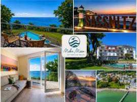 Apt MehrMeer mit Sauna & Pool & Fitness & direkter Meerblick, хотел в Сасниц