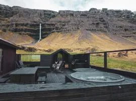 Waterfall Villa - Black Beach & Fjord Views