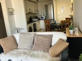 Comfortable apartment with balcony and huge pool