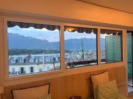 Studio centre vue lac montagne parking proche Thermes Chevalley