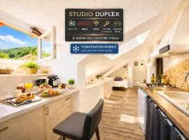 Studio duplex atypique CLIMATISATION, parking, lit double, Netflix, 500m centre - Gîtes La Tarine - LABEL GÎTE DE FRANCE