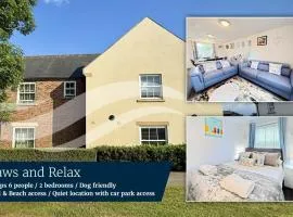 Paws and Relax - Part of the The Bay Filey Holiday Village with pool, gym and direct beach access, pub, restaurant, tennis and meadows walks