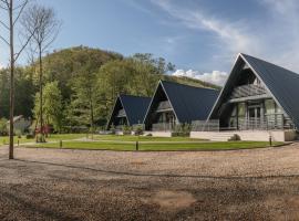 A-Frame Cabins & Private Jacuzzi, hotel in Groşi