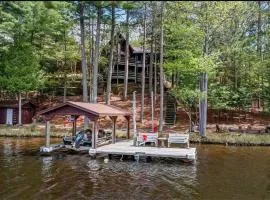 Lakefront home with private dock two decks kayaks & AC