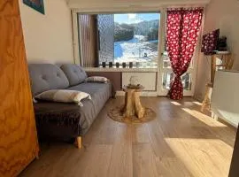 Studio cabine 4 couchages vue sur les pistes