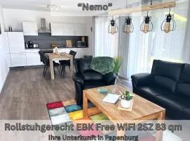 NEU - "Nemo" Papenburg ebenerdig rollstuhlgerecht 83 qm Neubau EBK Free Wifi NEU