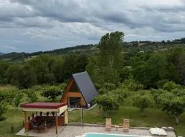 A-frame Cabin with Private Pool in Nature
