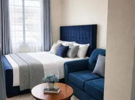 Elegant studio blue stays