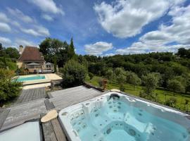Villa 10 couchages avec piscine chauffée & jacuzzi avec vue imprenable, hotel Meynard-ban