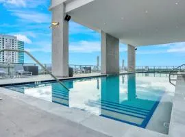 Modern Studio with Balcony Pool & Gym Access