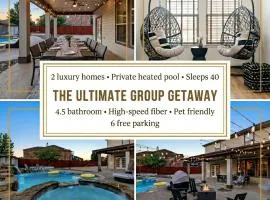 Sleeps 40 Two Houses Two Pools 2x the Fun