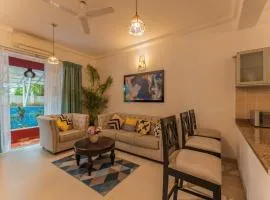 Spacious 2BHK in Candolim, Pool, Near Beach