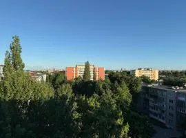 Cozy 9th floor studio with balcony and free parking