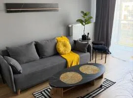 Apartament Grey 2 pokojowy z balkonem w Warszawie z parkingiem podziemnym