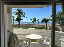 Right on the beach