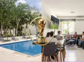 Spacious 3-BR - Pool & Padel Tennis - Playa del Carmen